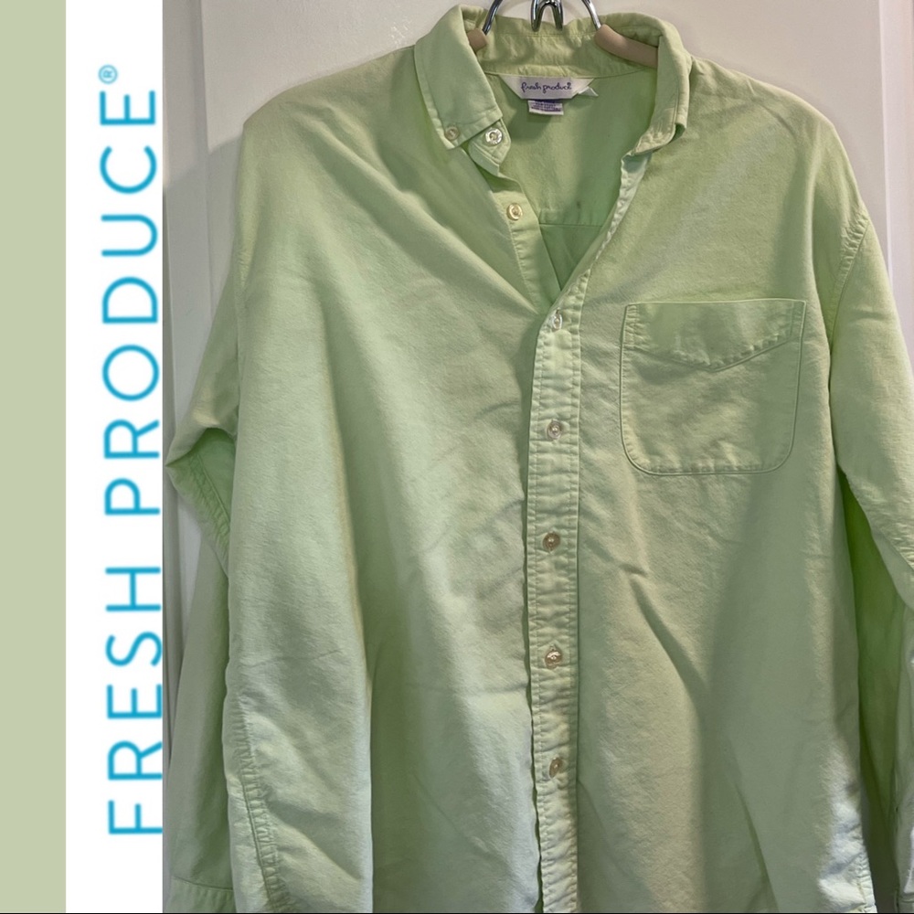 Fresh Produce Light Green Button-Down Shirt